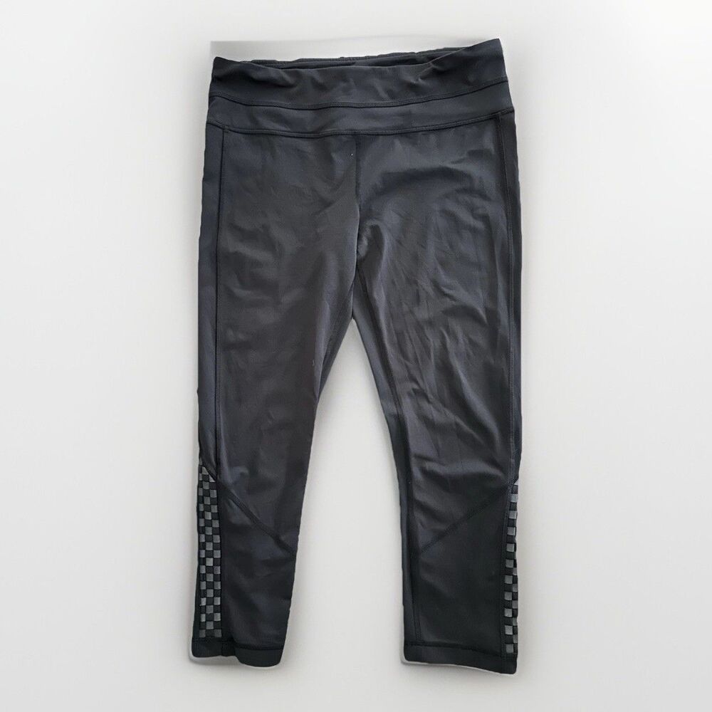 Lululemon Speed Tight‎ II 8 Crop Luxtreme Black Reflective Leggings Athleisure
